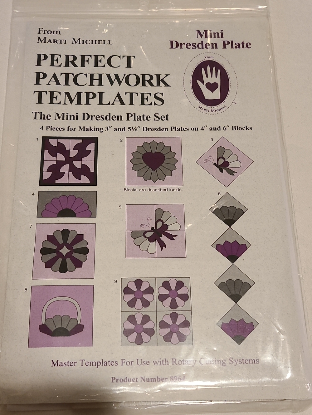 Perfect Patchwork Tempates By Marti Michell, Mini Dresden Plate Quilting